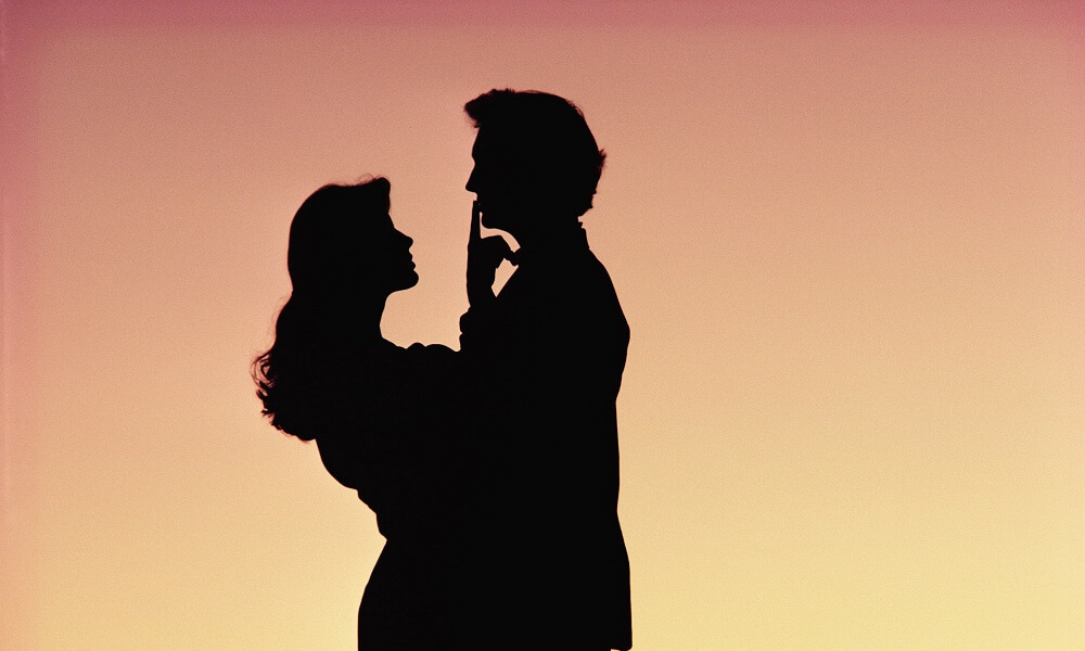Silhouette of a Romantic Couple