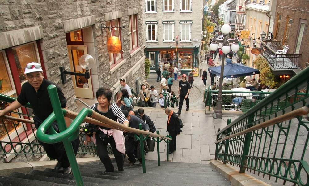Quebec City, Escalier casse-cou, stairs