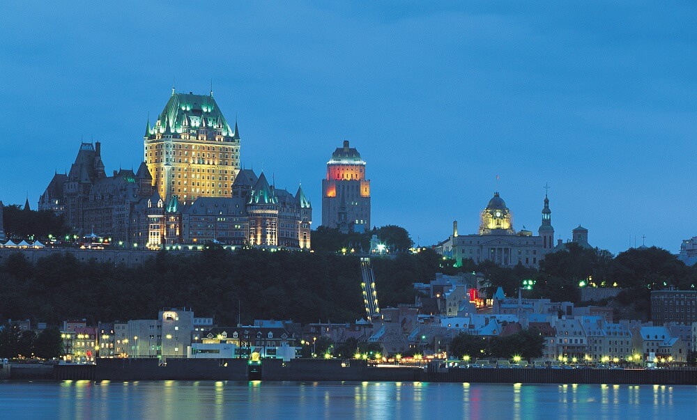 Quebec city by night