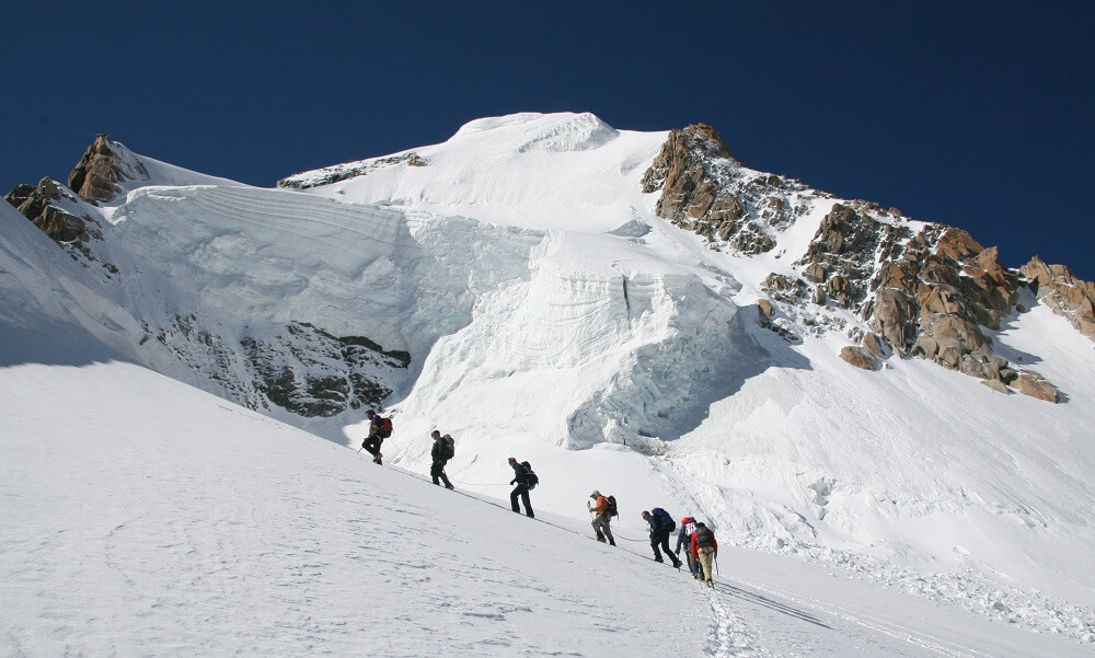 Group of climbers in Alps