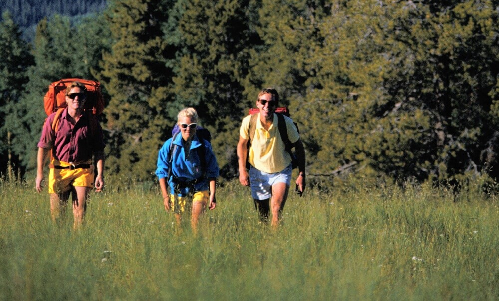 Friends hiking