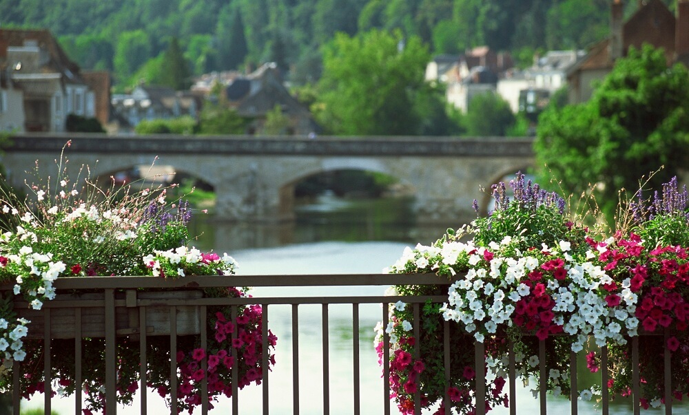Bridge on River Creuse in Argenton, France