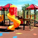 Colorful playground in a park