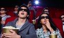 People in 3D glasses in cinema