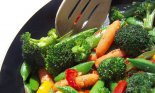 Vegetable stir fry in saute pan