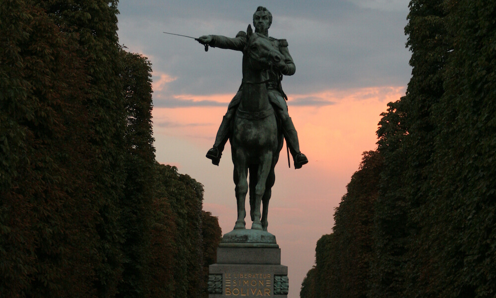 statue of Simon Bolivar, Paris, France
