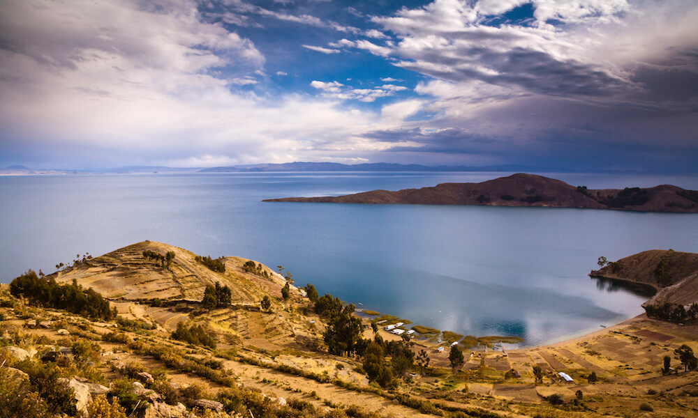 Algunas islas en el lago Titicaca