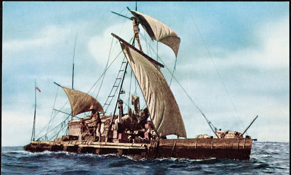 Kon-Tiki raft on which Norwegian explorer Thor Heyerdahl crossed the Pacific Ocean in 1947